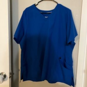 Royal blue wonder wink scrub top